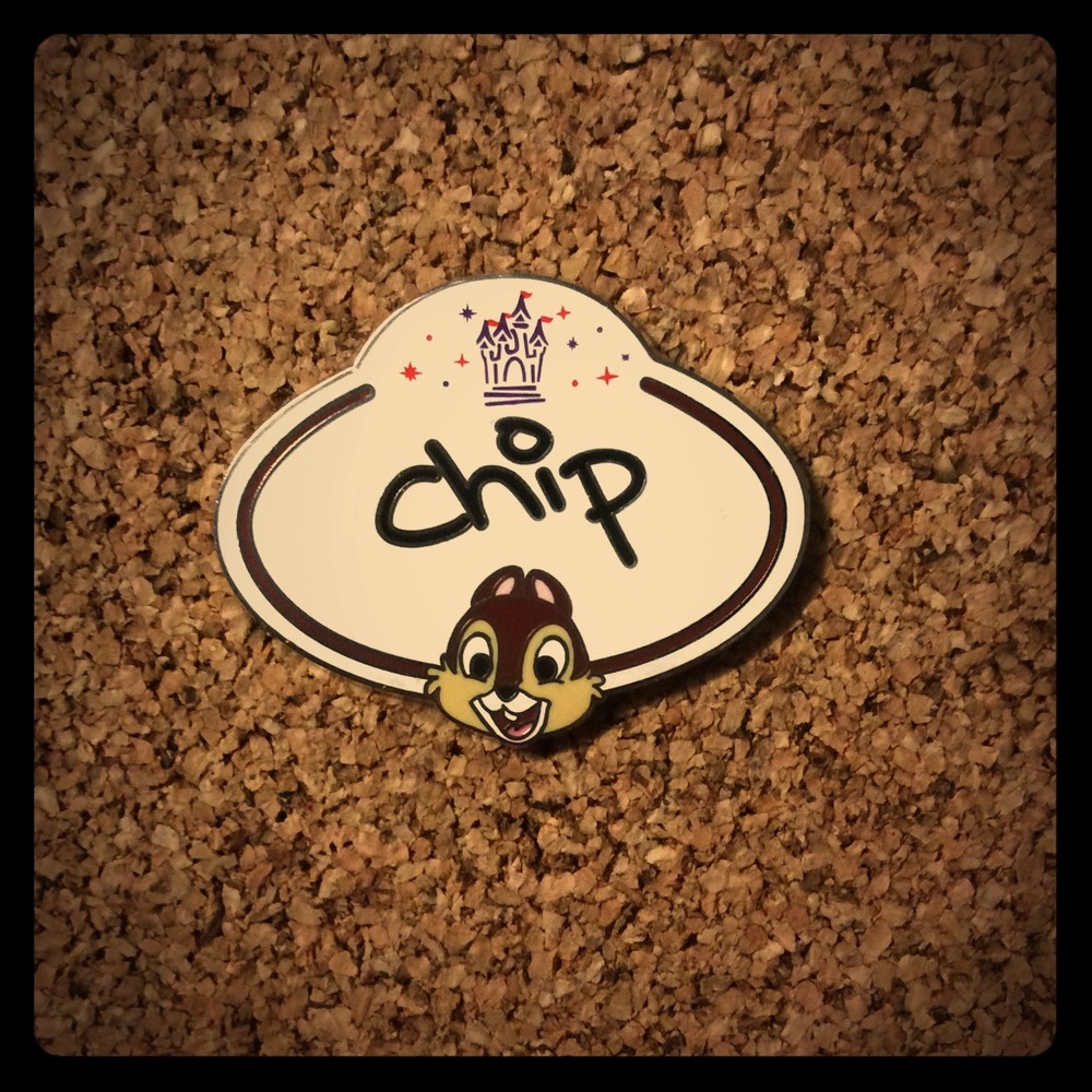 HKDL Disney Chip Name Tag Pin